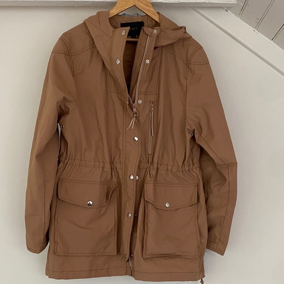 J. Crew Jackets & Blazers - J. Crew Tan Hooded Fall/Spring Jacket